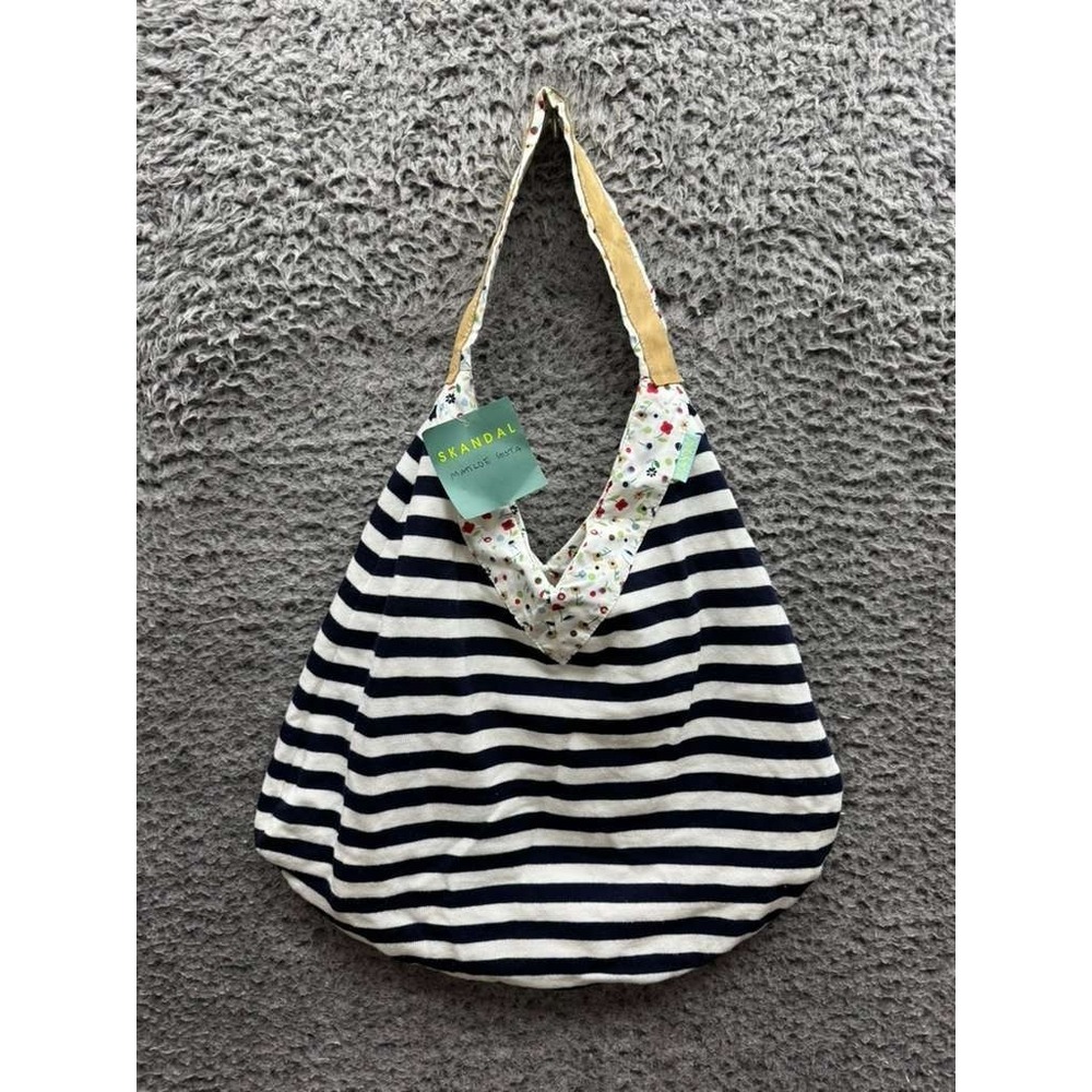 NWT Skandal‎ Matilde Costa Knitted Floral Striped Hobo Satchel Bag Multicolor